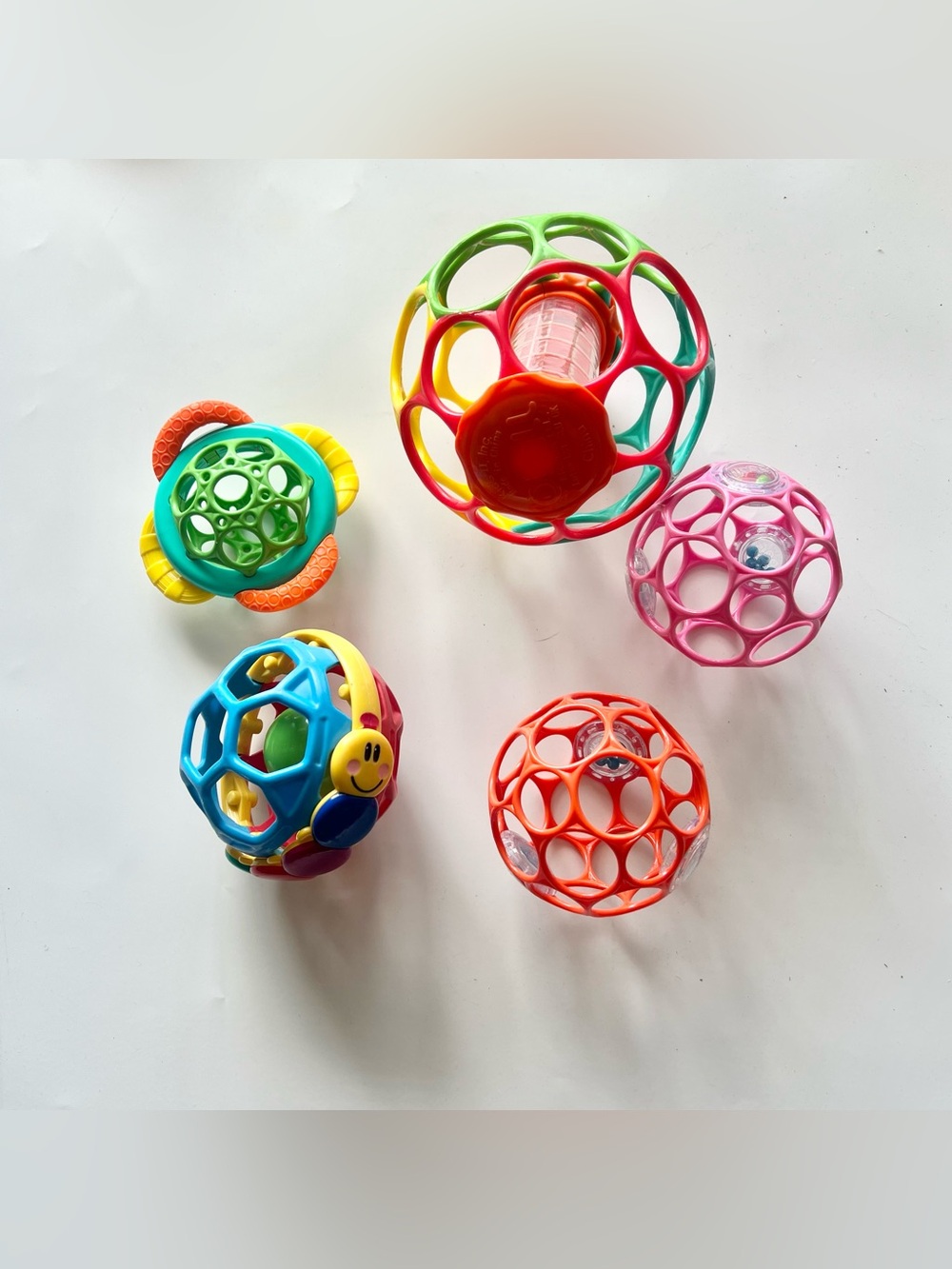 Bundle of 5 Baby Infant Oball Teether Rattle Toys